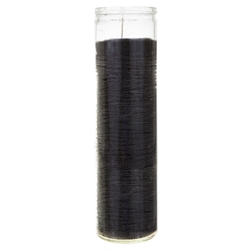 Mega Candles - 2" x 8" Unscented Tall Prayer Container Candle - Black