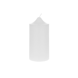 Mega Candles - 3" x 6" Unscented Round Dome Top Pillar Candle - White