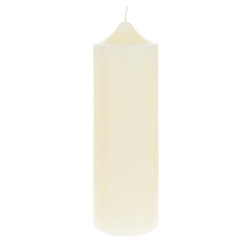 Mega Candles - 3" x 9" Unscented Round Dome Top Pillar Candle - Ivory
