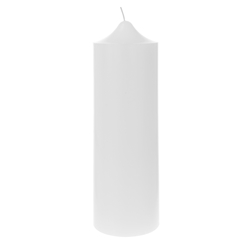 Mega Candles - 3" x 9" Unscented Round Dome Top Pillar Candle - White