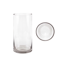 Mega Vases - 4" x 8" Cylinder Glass Vase - Clear