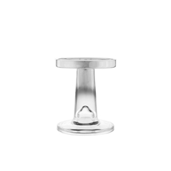 Mega Candles - 4.5" Pillar Glass Candle Holder - Silver