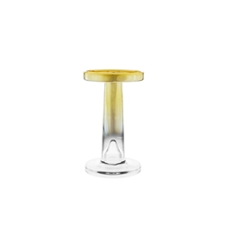 Mega Candles - 6.5" Pillar Glass Candle Holder - Gold