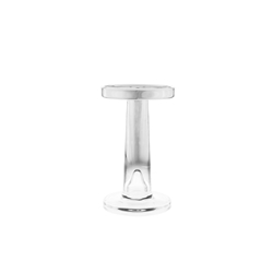 Mega Candles - 6.5" Pillar Glass Candle Holder - Silver