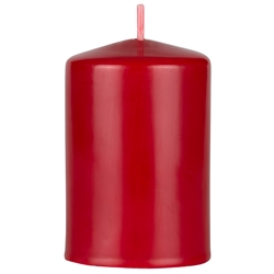 Mega Candles - 2" x 3" Unscented Domed Top Pillar Candle - Red