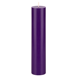 Mega Candles - 2" x 9" Unscented Round Pillar Candle - Purple