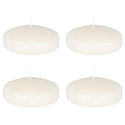 Mega Candles - 4 pcs 3" Unscented Floating Candles - Off White