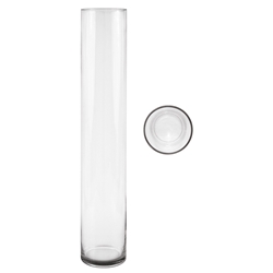 Mega Vases - 4" x 24" Cylinder Glass Vase - Clear