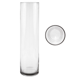 Mega Vases - 5" x 8" Cylinder Glass Vase - Clear