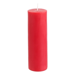 Mega Candles - 2" x 6" Unscented Round Pillar Candle - Red