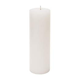 Mega Candles - 2" x 6" Unscented Round Pillar Candle - White