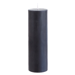 Mega Candles - 2" x 6" Unscented Round Pillar Candle - Black