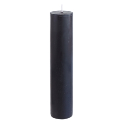 Mega Candles - 2" x 9" Unscented Round Pillar Candle - Black