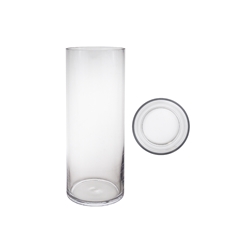 Mega Vases - 5" x 14" Cylinder Glass Vase - Clear