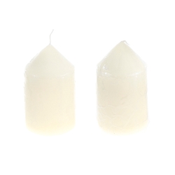 Mega Candles - 2" x 3" Unscented Dome Top Event Pillar Candle - Ivory