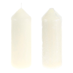 Mega Candles - 2" x 6" Unscented Dome Top Event Pillar Candle - Ivory