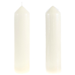 Mega Candles - 2" x 9" Unscented Dome Top Event Pillar Candle - Ivory
