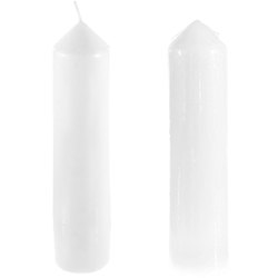 Mega Candles - 2" x 9" Unscented Dome Top Event Pillar Candle - White
