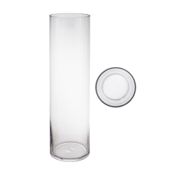 Mega Vases - 5" x 24" Cylinder Glass Vase - Clear