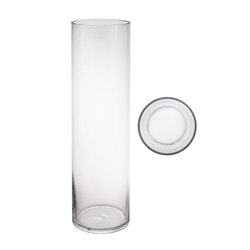Mega Vases - 5" x 24" Cylinder Glass Vase - Clear