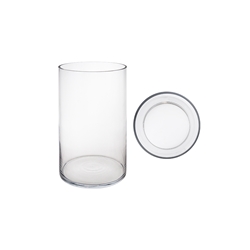 Mega Vases - 6" x 10" Cylinder Glass Vase - Clear