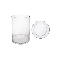 Mega Vases - 7" x 10" Cylinder Glass Vase - Clear