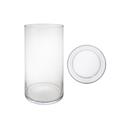 Mega Vases - 7" x 14" Cylinder Glass Vase - Clear