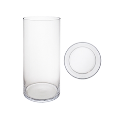 Mega Vases - 7" x 16" Cylinder Glass Vase - Clear