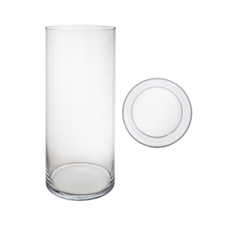 Mega Vases - 7" x 20" Cylinder Glass Vase - Clear