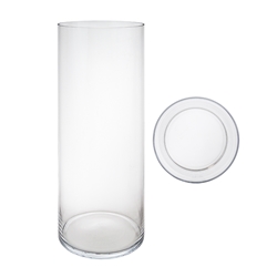 Mega Vases - 7" x 24" Cylinder Glass Vase - Clear