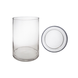 Mega Vases - 8" x 12 " Cylinder Glass Vase - Clear