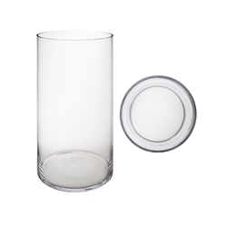 Mega Vases - 8" x 16 " Cylinder Glass Vase - Clear