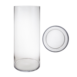 Mega Vases - 8" x 24" Cylinder Glass Vase - Clear