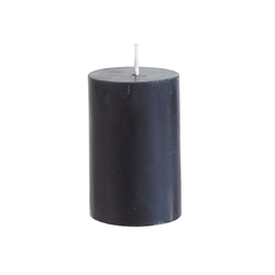 Mega Candles - 2" x 3" Unscented Round Pillar Candle - Black