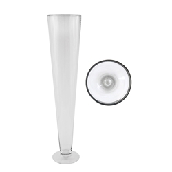 Mega Vases - 5" x 20" Trumpet Glass Vase - Clear