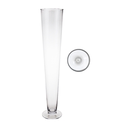 Mega Vases - 5" x 24" Trumpet Glass Vase - Clear