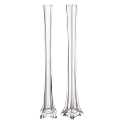 Mega Vases - 1.5" x 24" Eiffel Tower Glass Vase - Clear